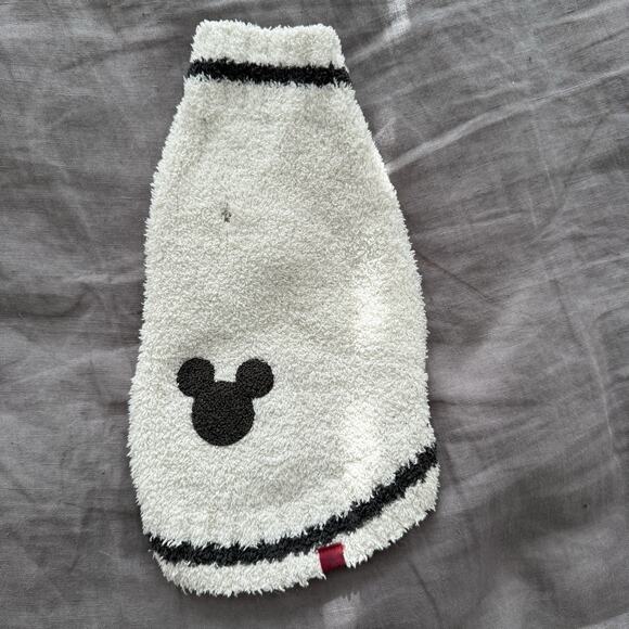 Barefoot Dreams Disney Mickey Mouse Pet Sweater Cozy Chic Cream/Carbon Soft XS - Picture 5 of 7